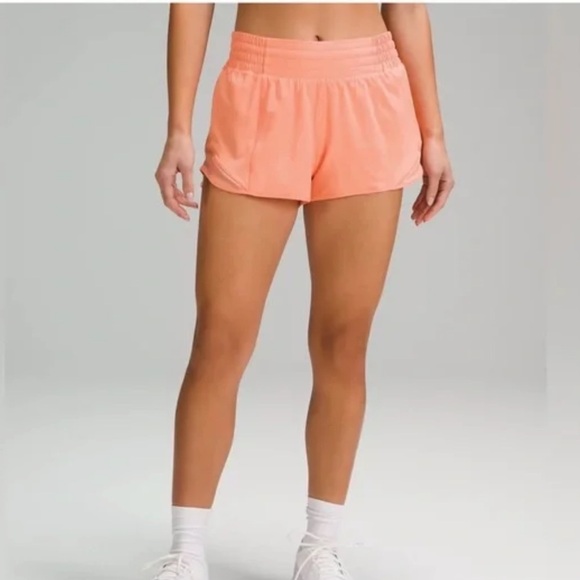 Lululemon Hotty Hot High Rise Shorts 2.5” Sunny Coral - Picture 2 of 8